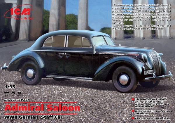 Admiral Saloon WWII German Staff Car