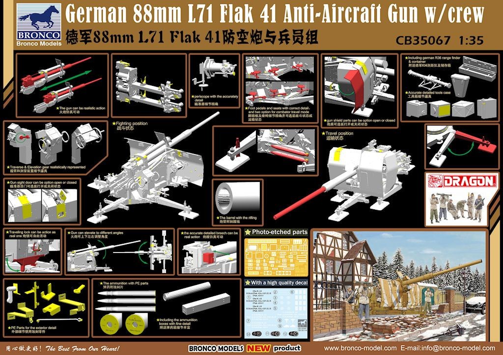 German 88mm L71 Flak 41 Anti-Aircraft Gun w/Crew – Image 2