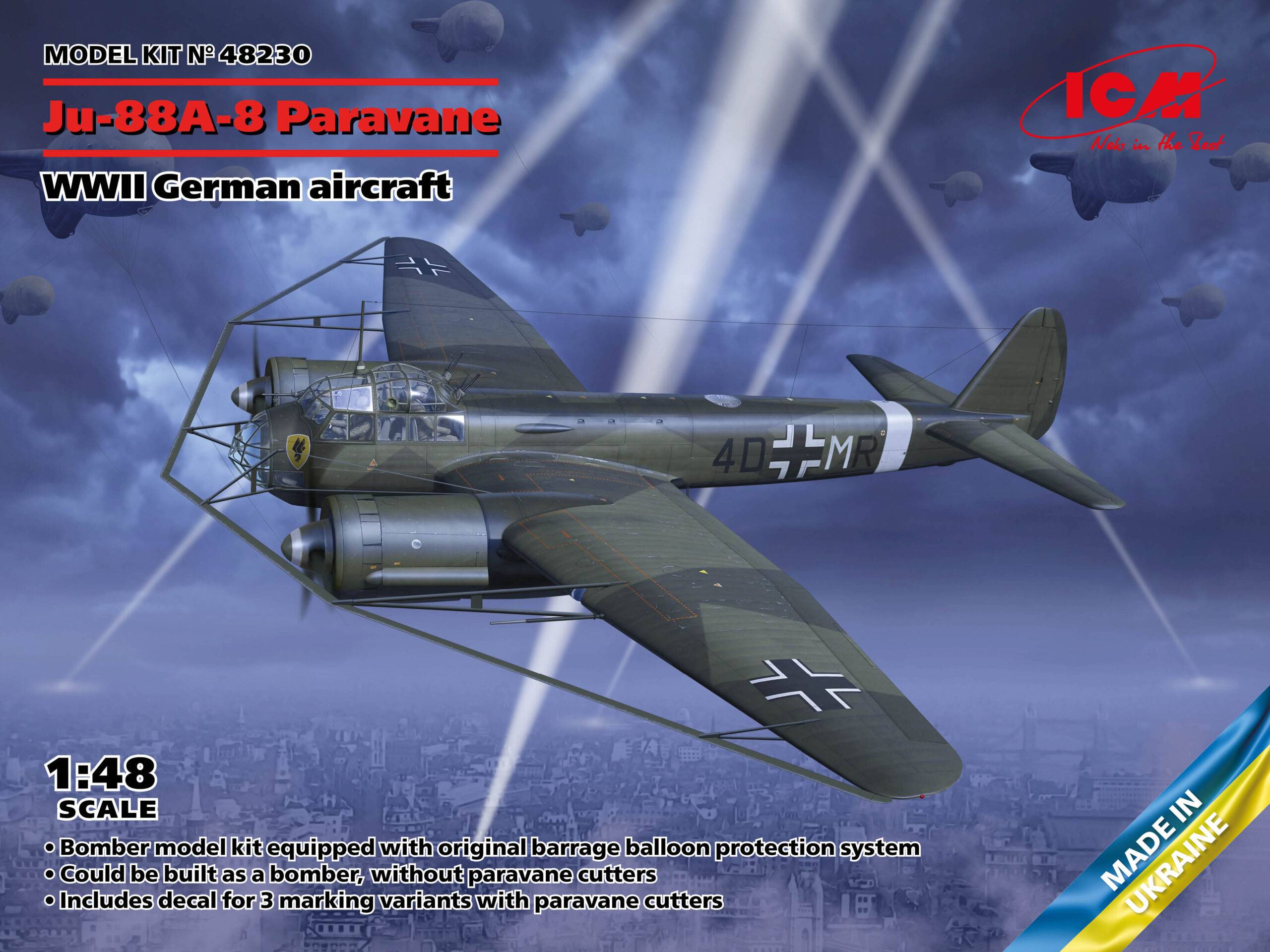 Ju-88A-8 Paravane WWII German aircraft
