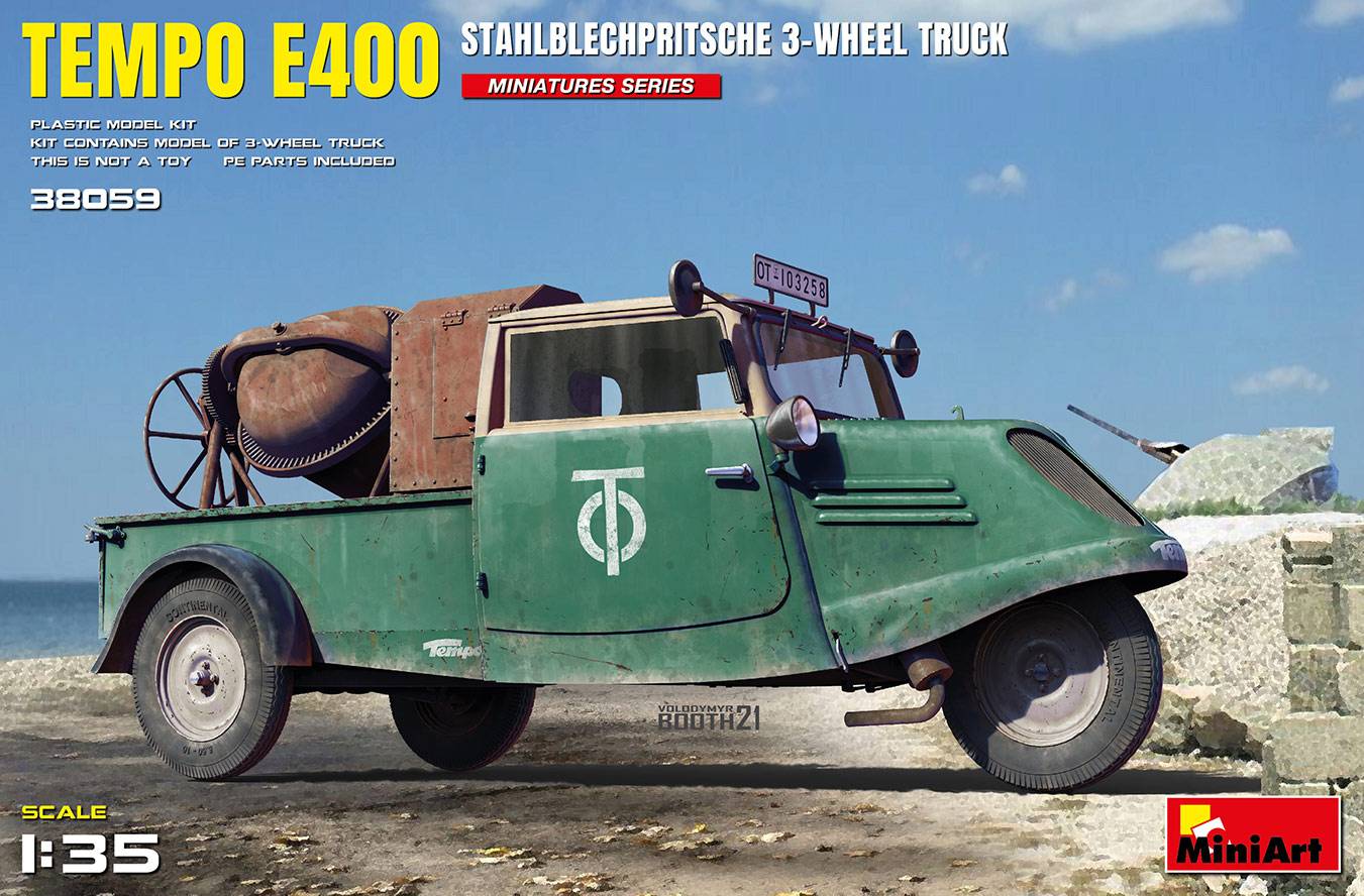TEMPO E400 STAHLBLECHPRITSCHE 3-WHEEL TRUCK