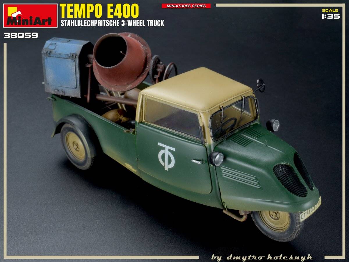 TEMPO E400 STAHLBLECHPRITSCHE 3-WHEEL TRUCK – Image 2