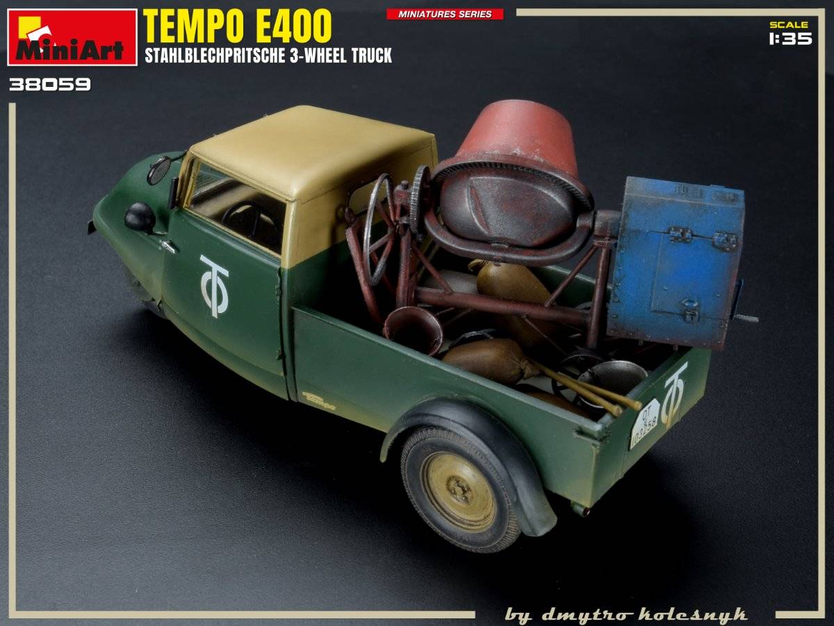 TEMPO E400 STAHLBLECHPRITSCHE 3-WHEEL TRUCK – Image 3