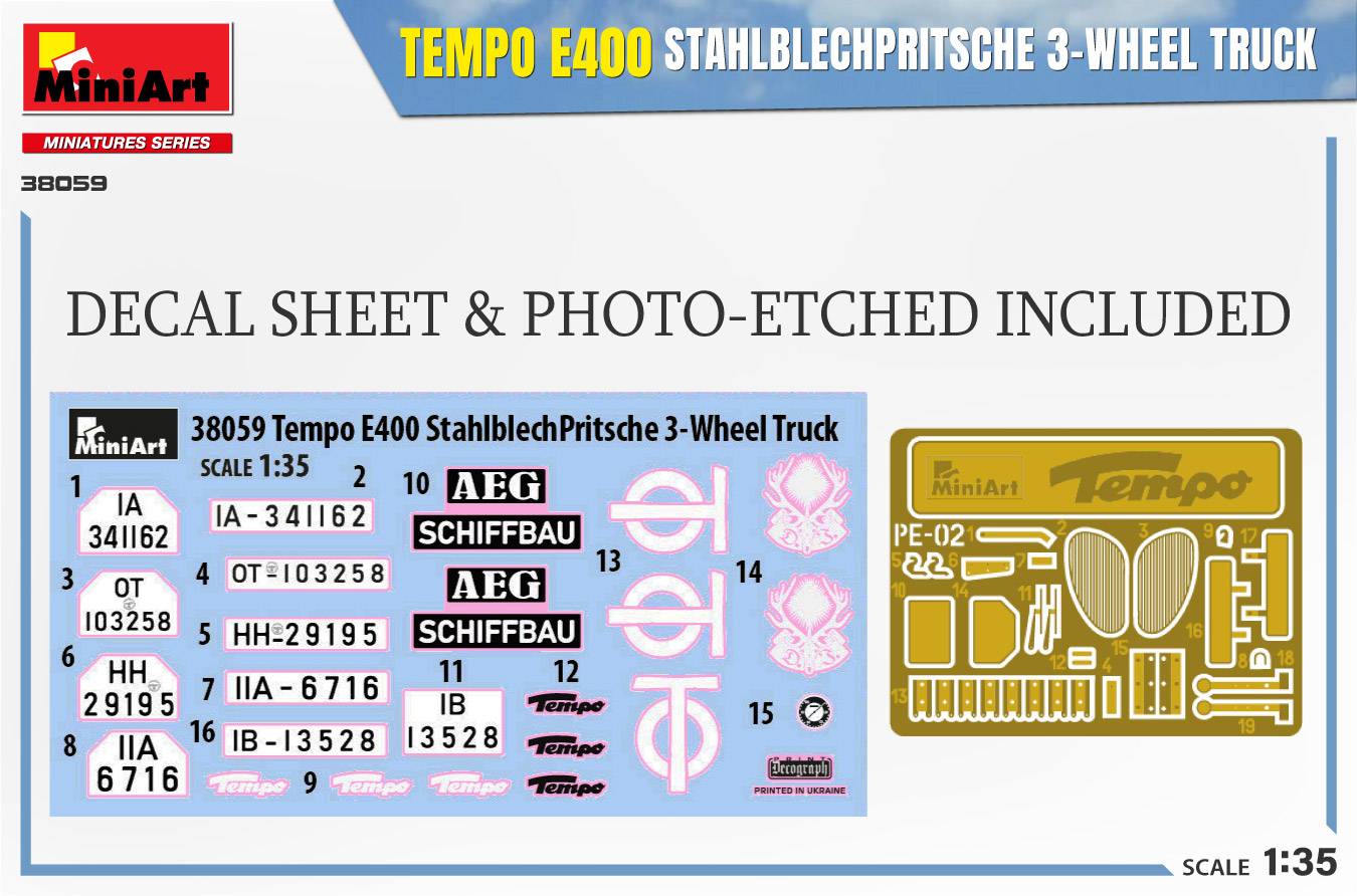 TEMPO E400 STAHLBLECHPRITSCHE 3-WHEEL TRUCK – Image 12