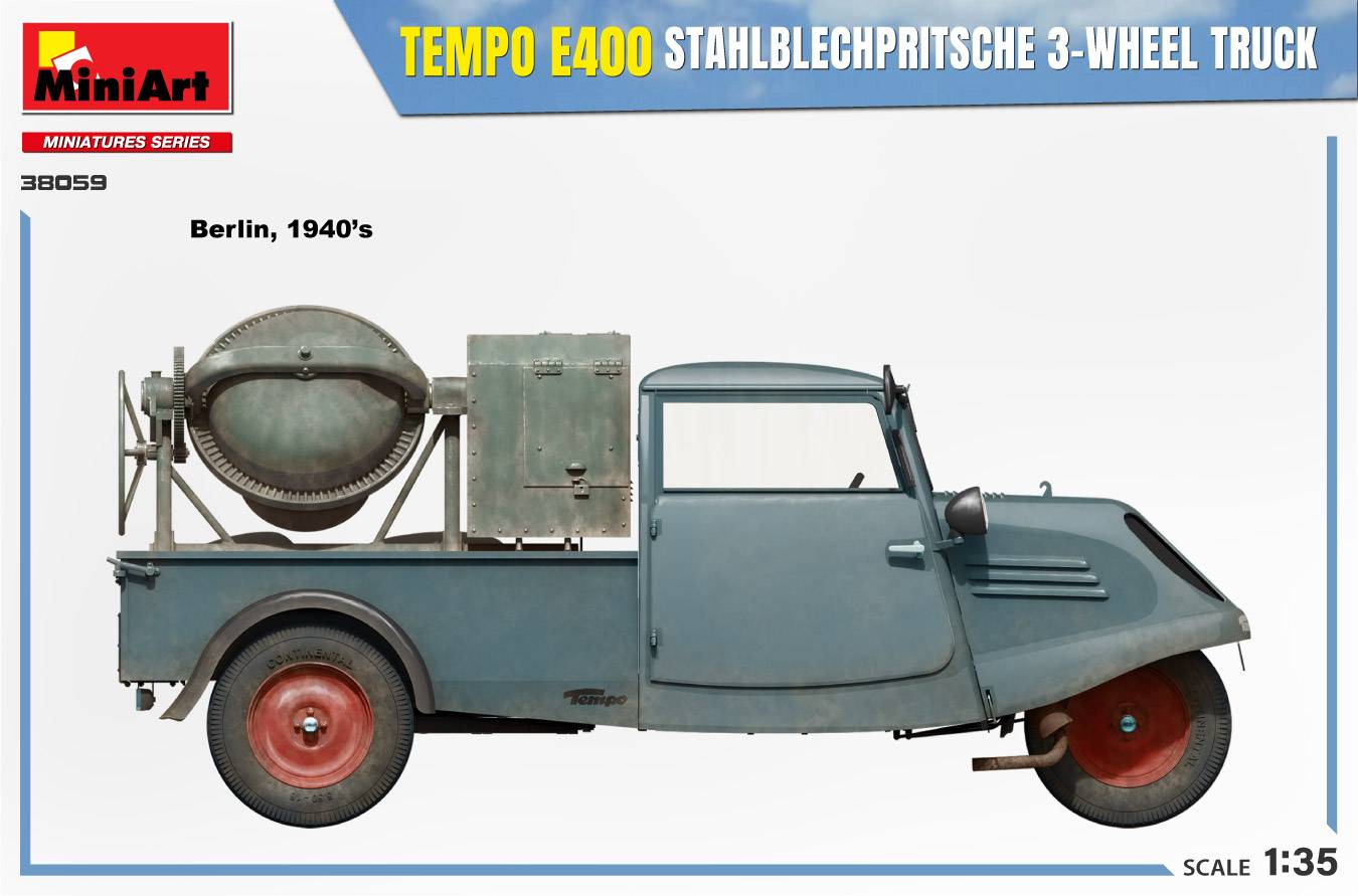 TEMPO E400 STAHLBLECHPRITSCHE 3-WHEEL TRUCK – Image 13