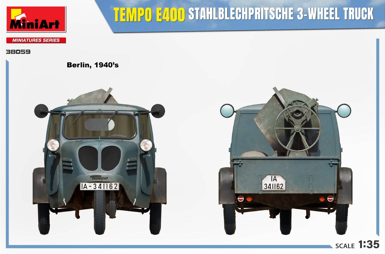 TEMPO E400 STAHLBLECHPRITSCHE 3-WHEEL TRUCK – Image 14