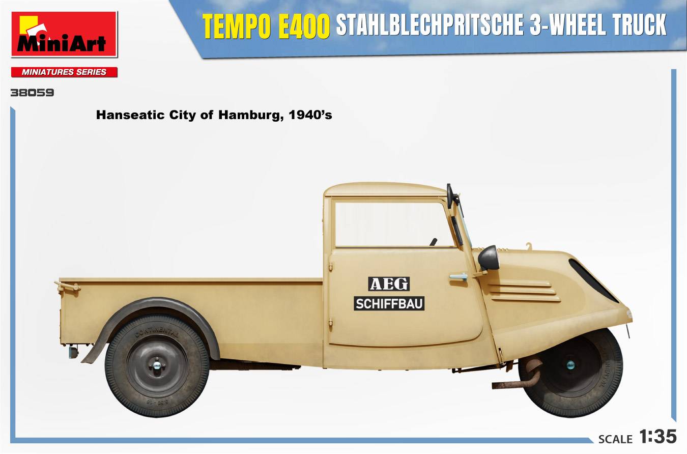 TEMPO E400 STAHLBLECHPRITSCHE 3-WHEEL TRUCK – Image 15