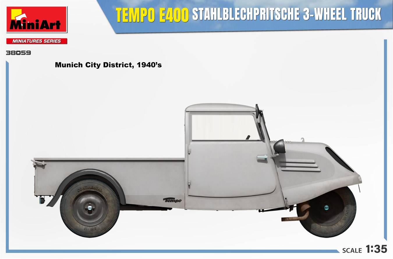 TEMPO E400 STAHLBLECHPRITSCHE 3-WHEEL TRUCK – Image 17