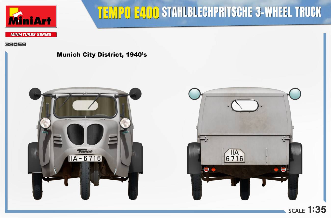 TEMPO E400 STAHLBLECHPRITSCHE 3-WHEEL TRUCK – Image 18