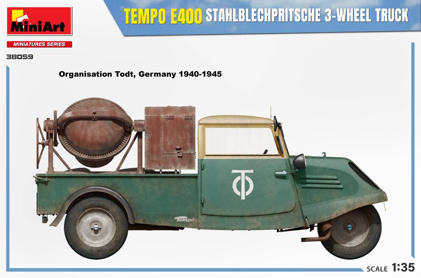 TEMPO E400 STAHLBLECHPRITSCHE 3-WHEEL TRUCK – Image 19