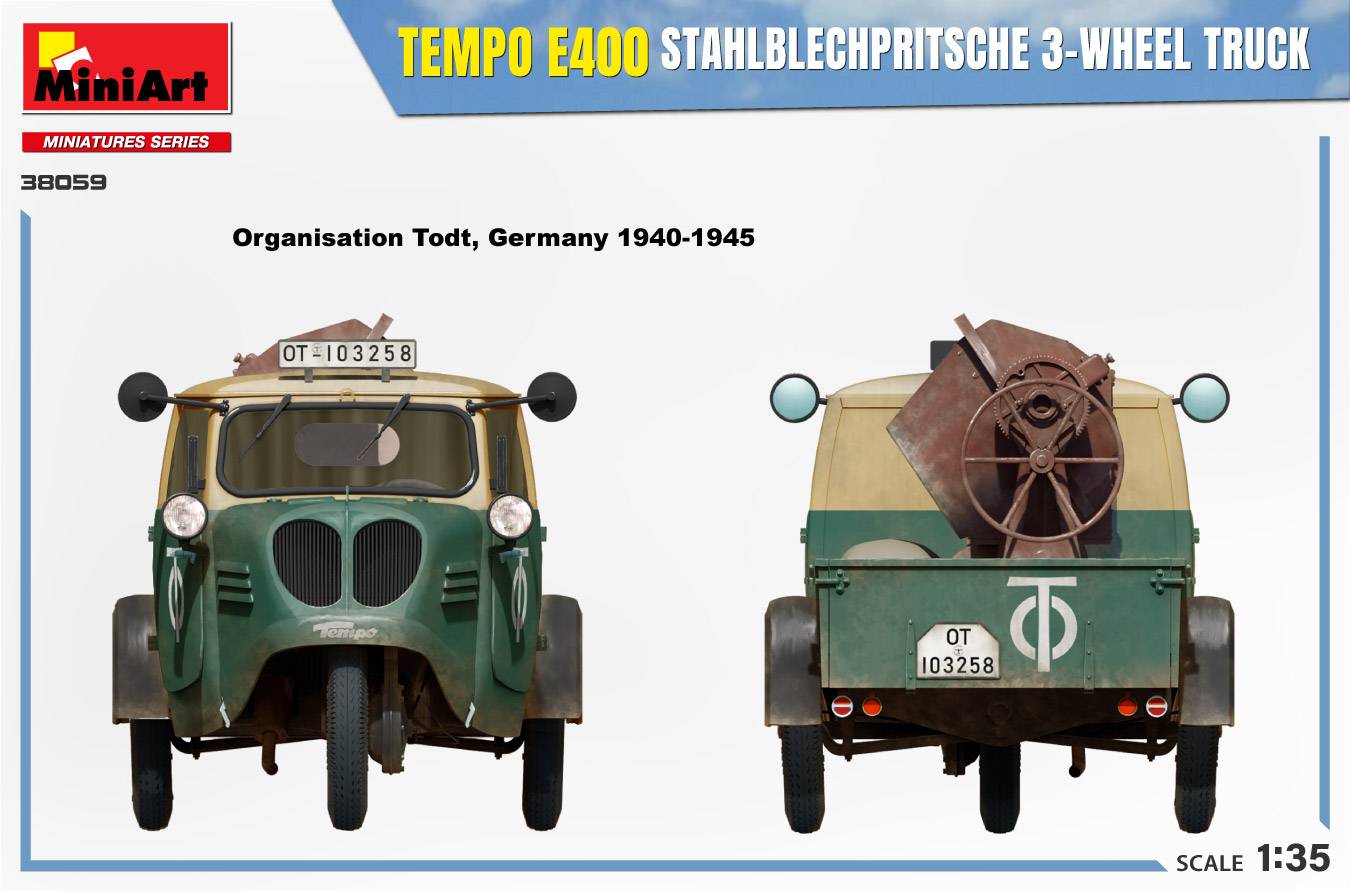 TEMPO E400 STAHLBLECHPRITSCHE 3-WHEEL TRUCK – Image 20