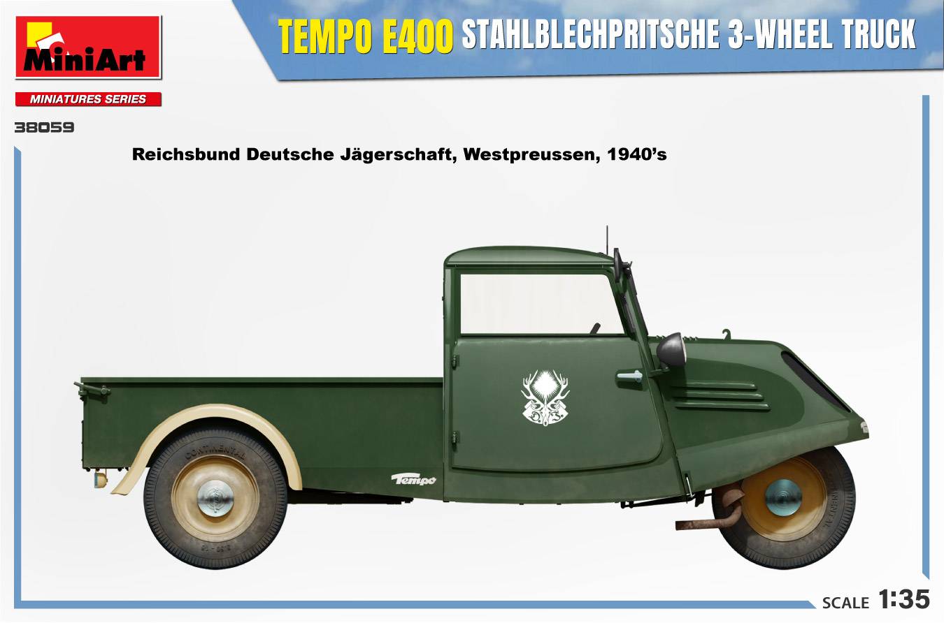 TEMPO E400 STAHLBLECHPRITSCHE 3-WHEEL TRUCK – Image 21