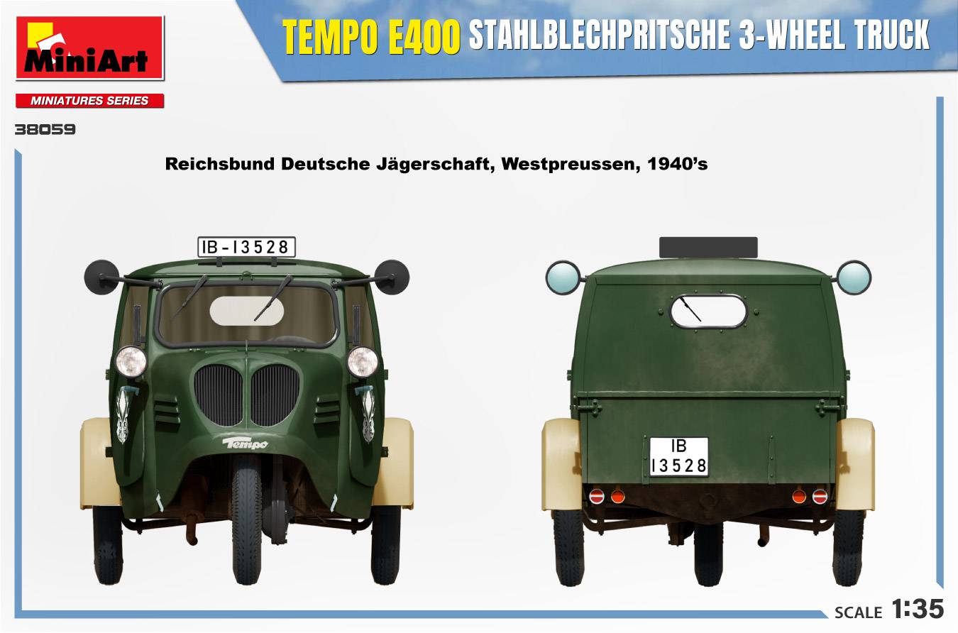TEMPO E400 STAHLBLECHPRITSCHE 3-WHEEL TRUCK – Image 22