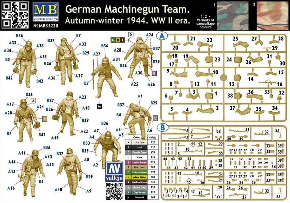 German Machine Gun Team. Autumn-Winter 1944. WWII era. – Image 2