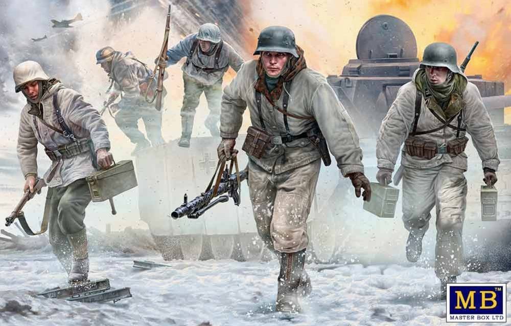 German Machine Gun Team. Autumn-Winter 1944. WWII era. – Image 3