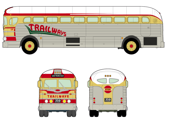 GMC PD-3751 "Silverside Trailwagon" Trailways Company – Image 2