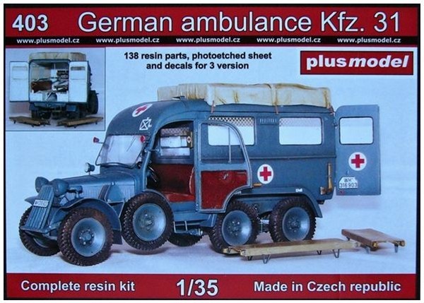 GERMAN AMBULANCE KFZ 31