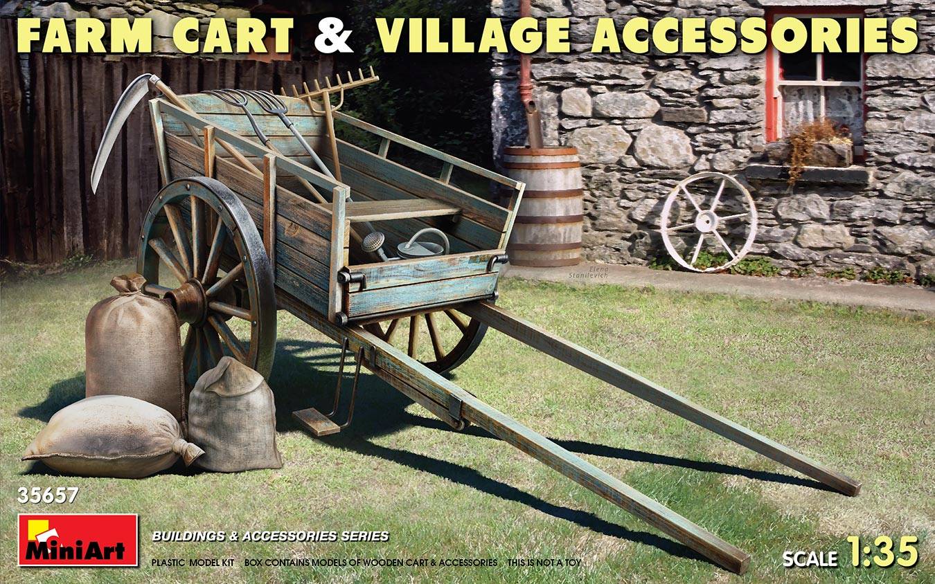 CHARIOT DE FERME ET ACCESSOIRES DE VILLAGE