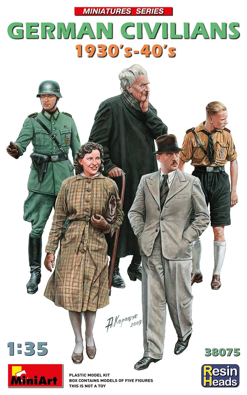 GERMAN CIVILIANS 1930-40S. RESIN HEADS