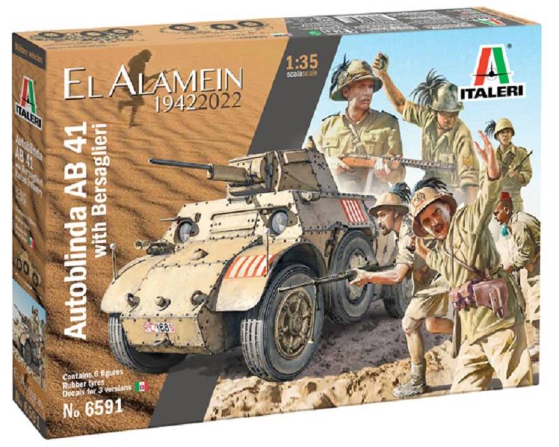 Autoblinda AB 41 with Bersaglieri El Alamein