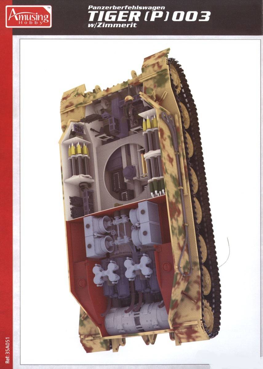 Sd.kfz.181 Panzerkampfwagen VI(P) w/Zimmerit Tiger P (003) (full interior kit) – Image 24