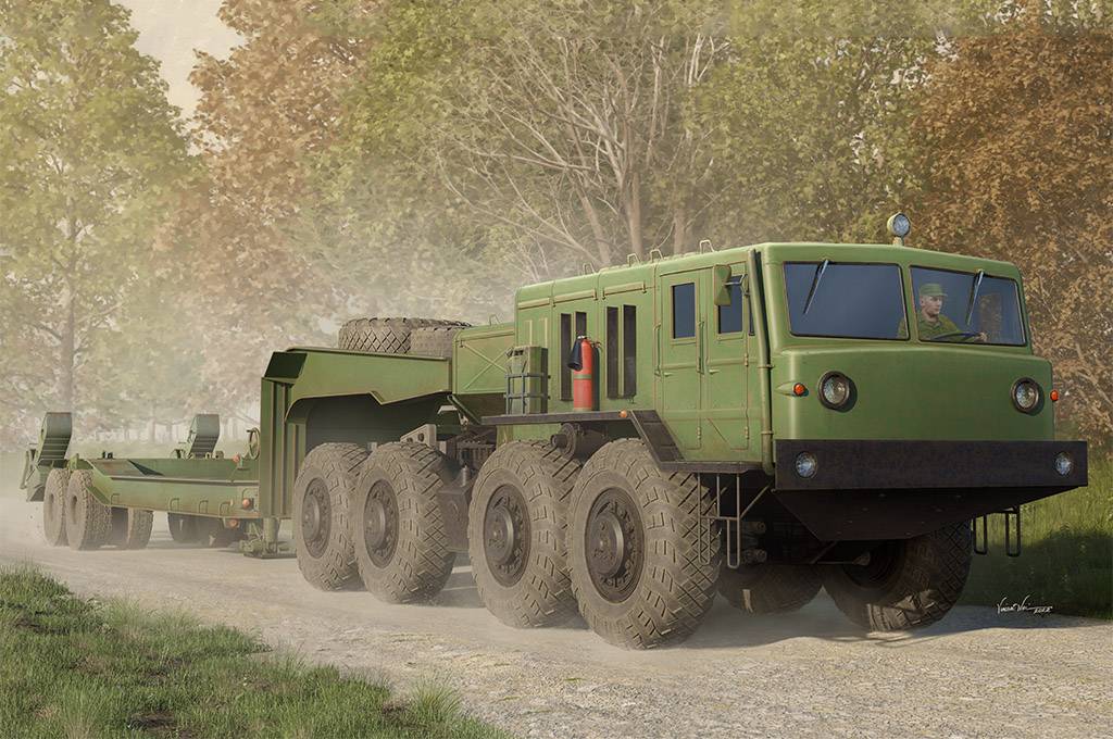 MAZ-545 Transporter with CHMZAP-5247G Semi-trailer – Image 2