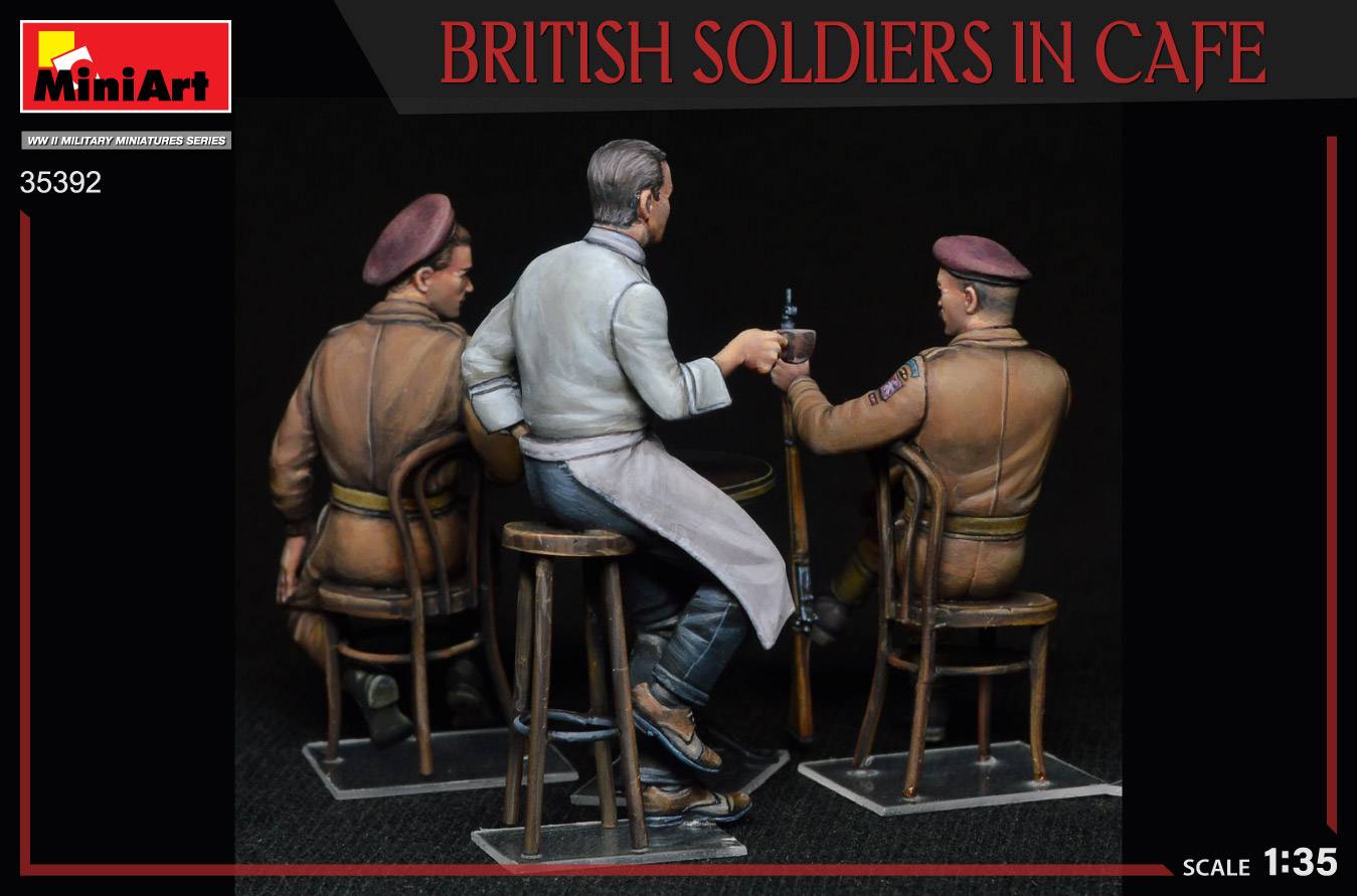 BRITISH SOLDIERS IN CAFE – Image 2
