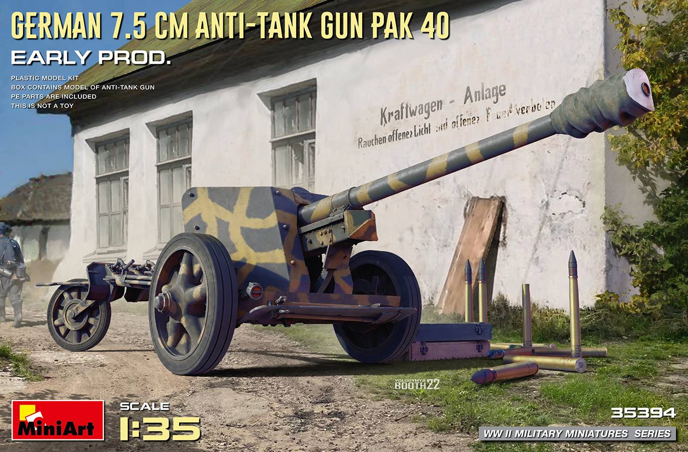 GERMAN 7.5CM ANTI-TANK GUN PAK 40 EARLY PROD