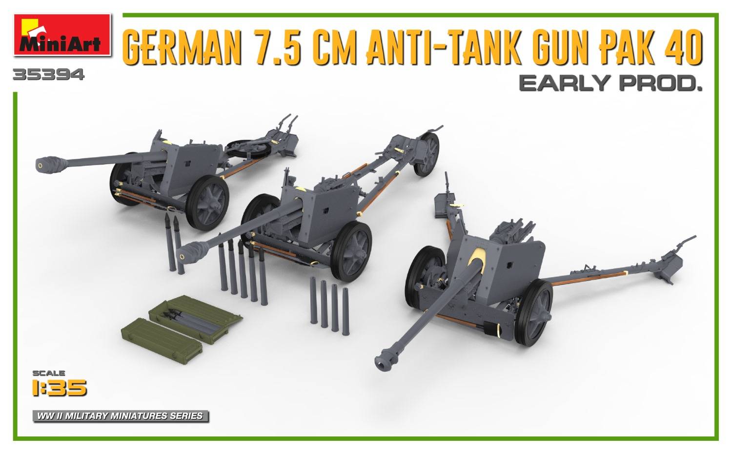 GERMAN 7.5CM ANTI-TANK GUN PAK 40 EARLY PROD – Image 3
