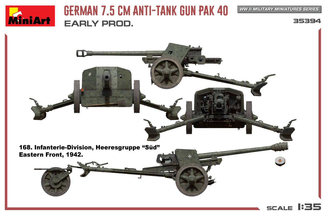 GERMAN 7.5CM ANTI-TANK GUN PAK 40 EARLY PROD – Image 9