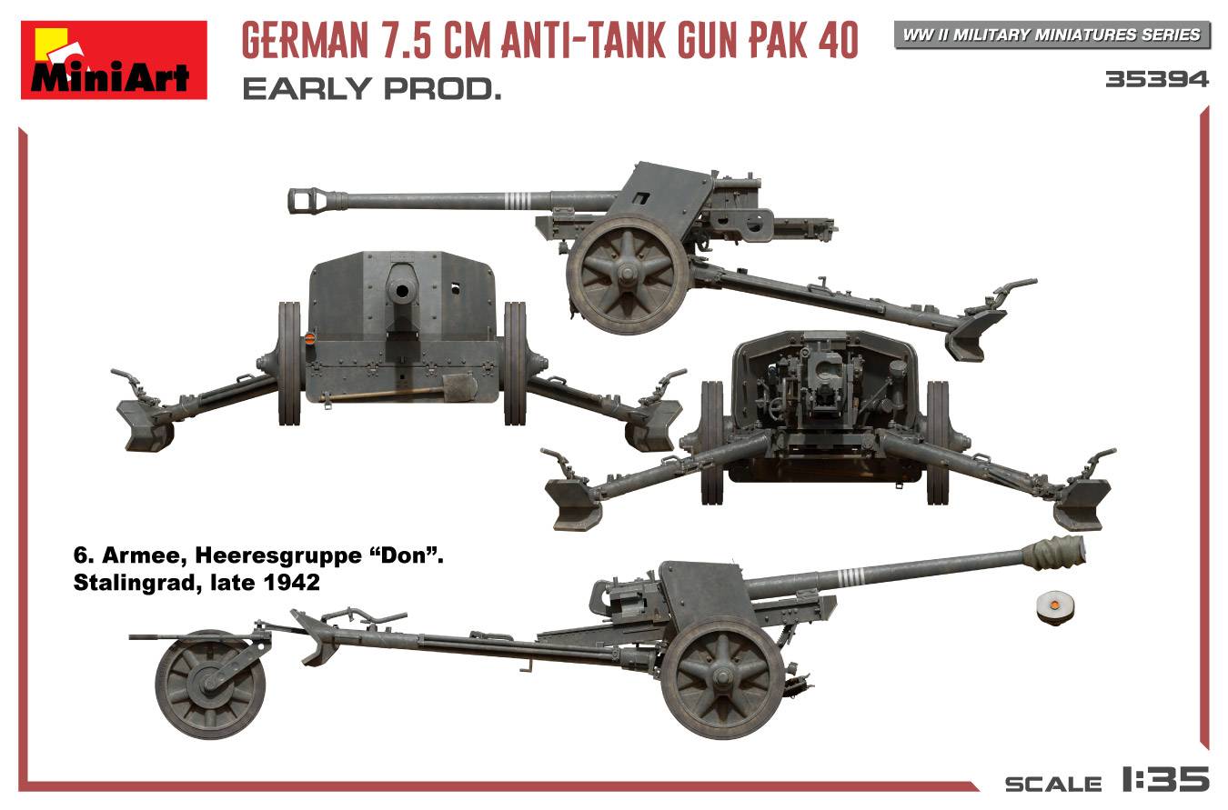 GERMAN 7.5CM ANTI-TANK GUN PAK 40 EARLY PROD – Image 10