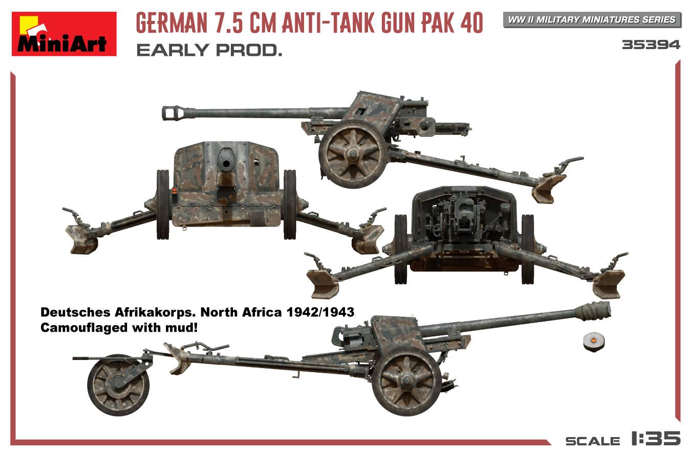 GERMAN 7.5CM ANTI-TANK GUN PAK 40 EARLY PROD – Image 12