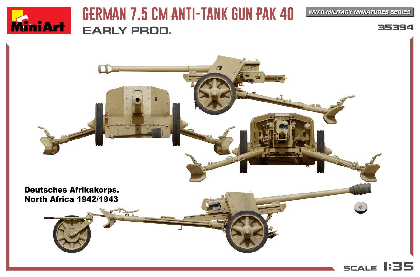 GERMAN 7.5CM ANTI-TANK GUN PAK 40 EARLY PROD – Image 13