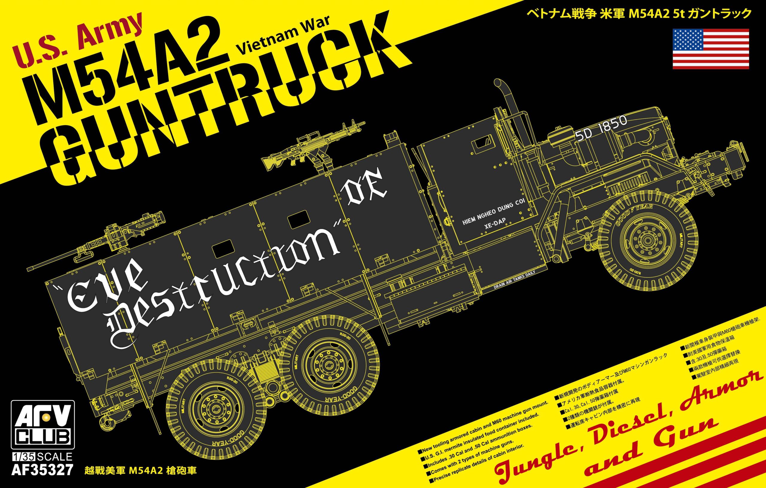 Camion d'Armes de la guerre du Vietnam "Eve of Destruction"