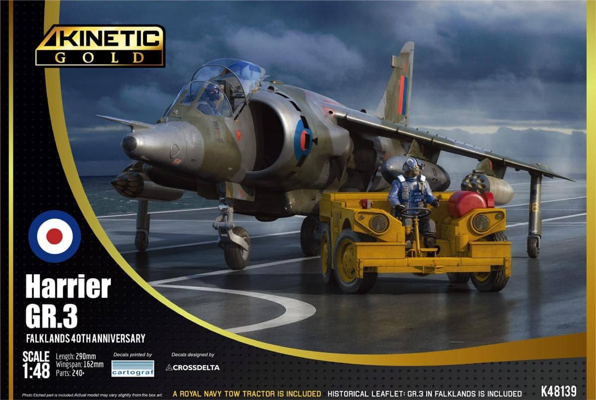 Harrier GR.3 Falklands 40th Anniversary (includes Royal Navy Tow Tractor)