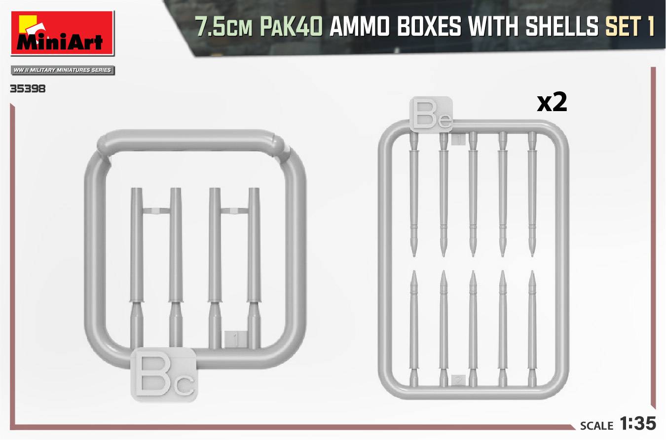 7.5cm PaK40 AMMO BOXES WITH SHELLS SET 1 – Image 3
