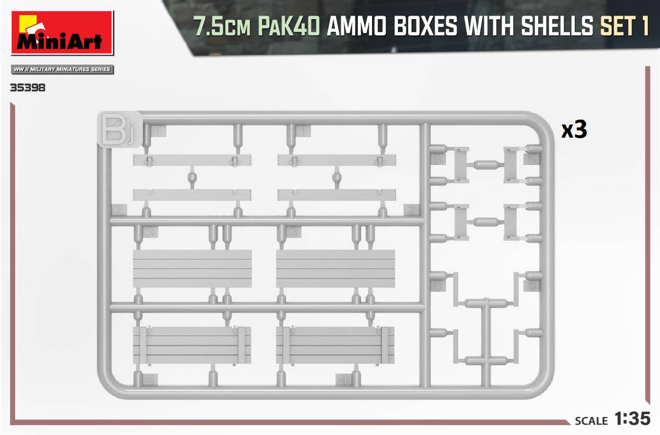 7.5cm PaK40 AMMO BOXES WITH SHELLS SET 1 – Image 4