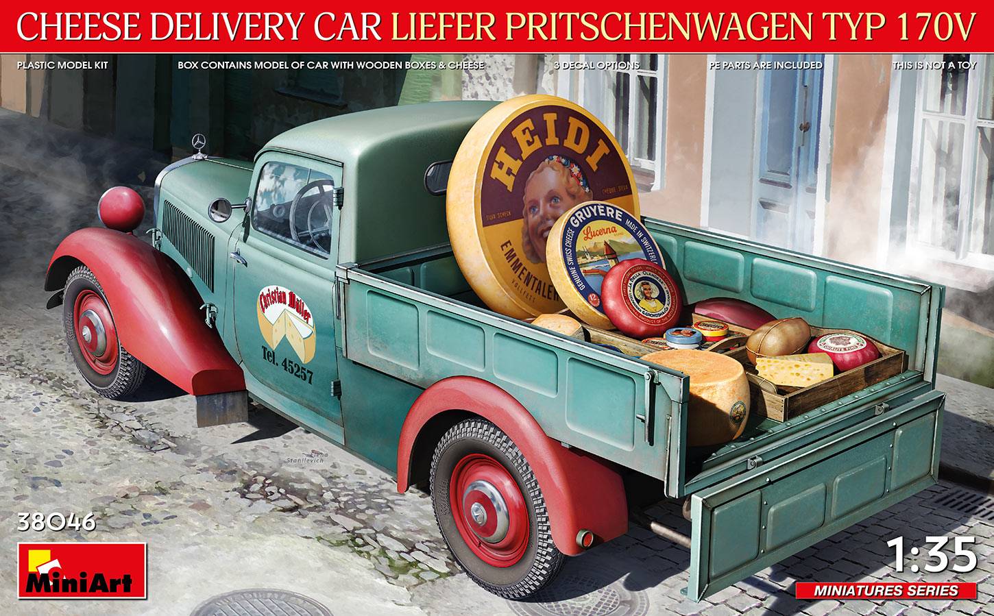CHEESE DELIVERY CAR LIEFER PRITSCHENWAGEN TYP 170V
