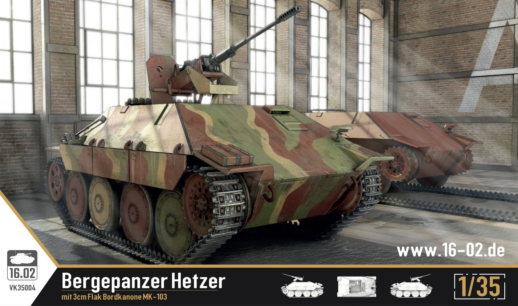 Bergepanzer Hetzer mit 3cm Flak Bordkanone MK-103