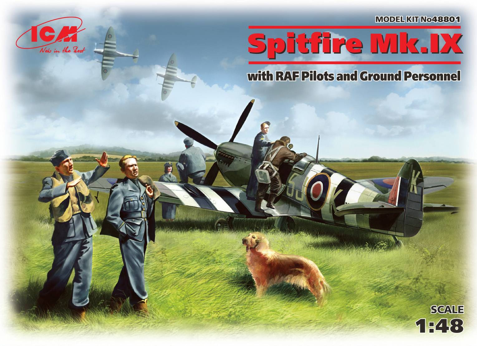Spitfire Mk.IX with RAF Pilots and Ground Personnel