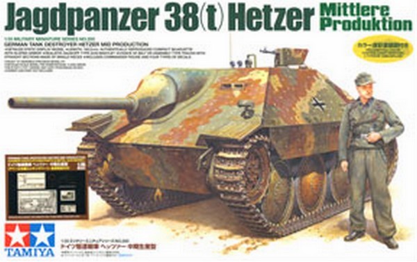 German TD Hetzer Mid Prod. - w/ABER PE Parts/Gun Barrel