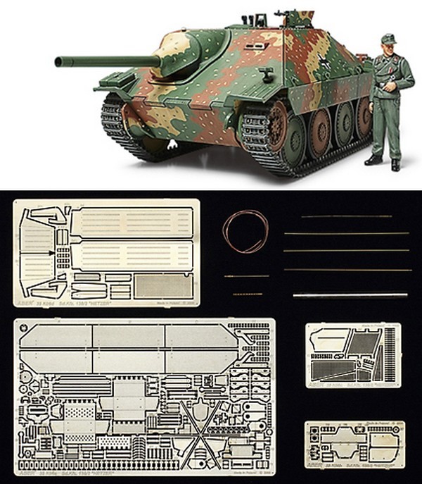 German TD Hetzer Mid Prod. - w/ABER PE Parts/Gun Barrel – Image 2