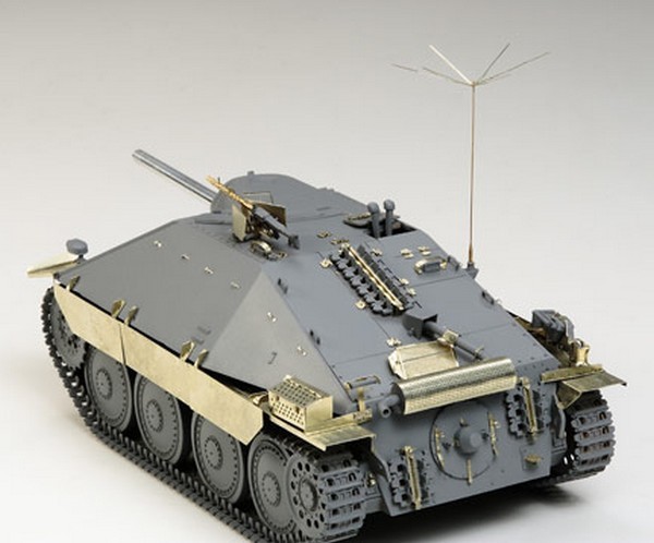 German TD Hetzer Mid Prod. - w/ABER PE Parts/Gun Barrel – Image 4