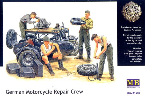 German Motorcycle Repair Crew