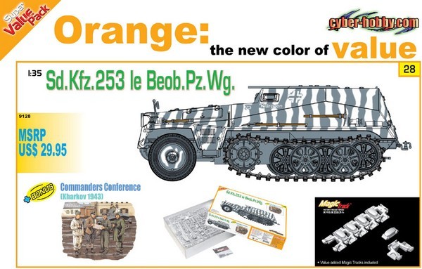 Sd.Kfz.253 le Beob. Pz.Wg. + Commander Conference Figure Set