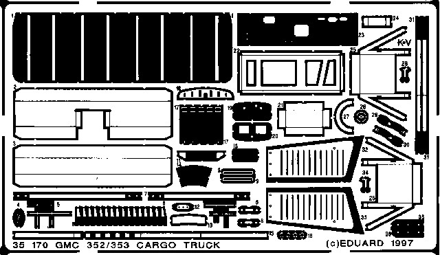 GMC 353 cargo truck