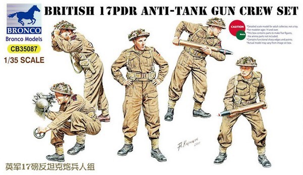 BRITISH 17 pdr anti-tank gun crew set
