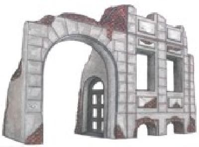 MAISON DE VILLE EN RUINE AVEC PORCHE