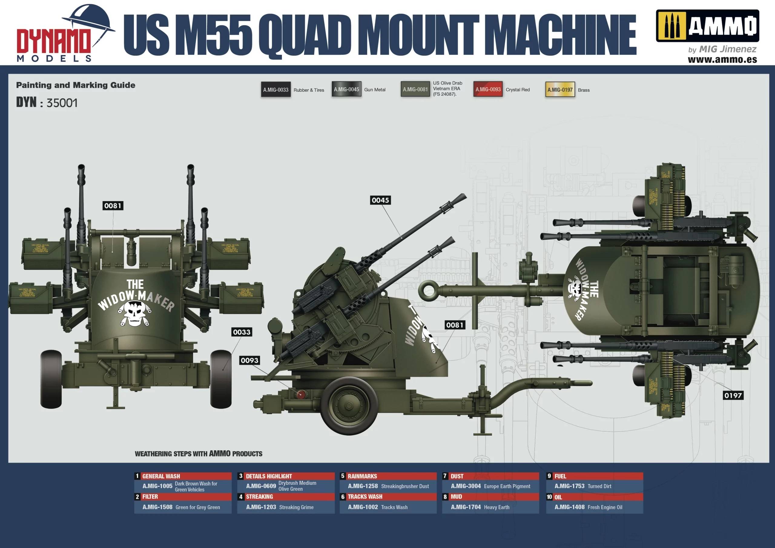 U.S. M55 Quad Mount Machine guns 2 en 1 – Image 6