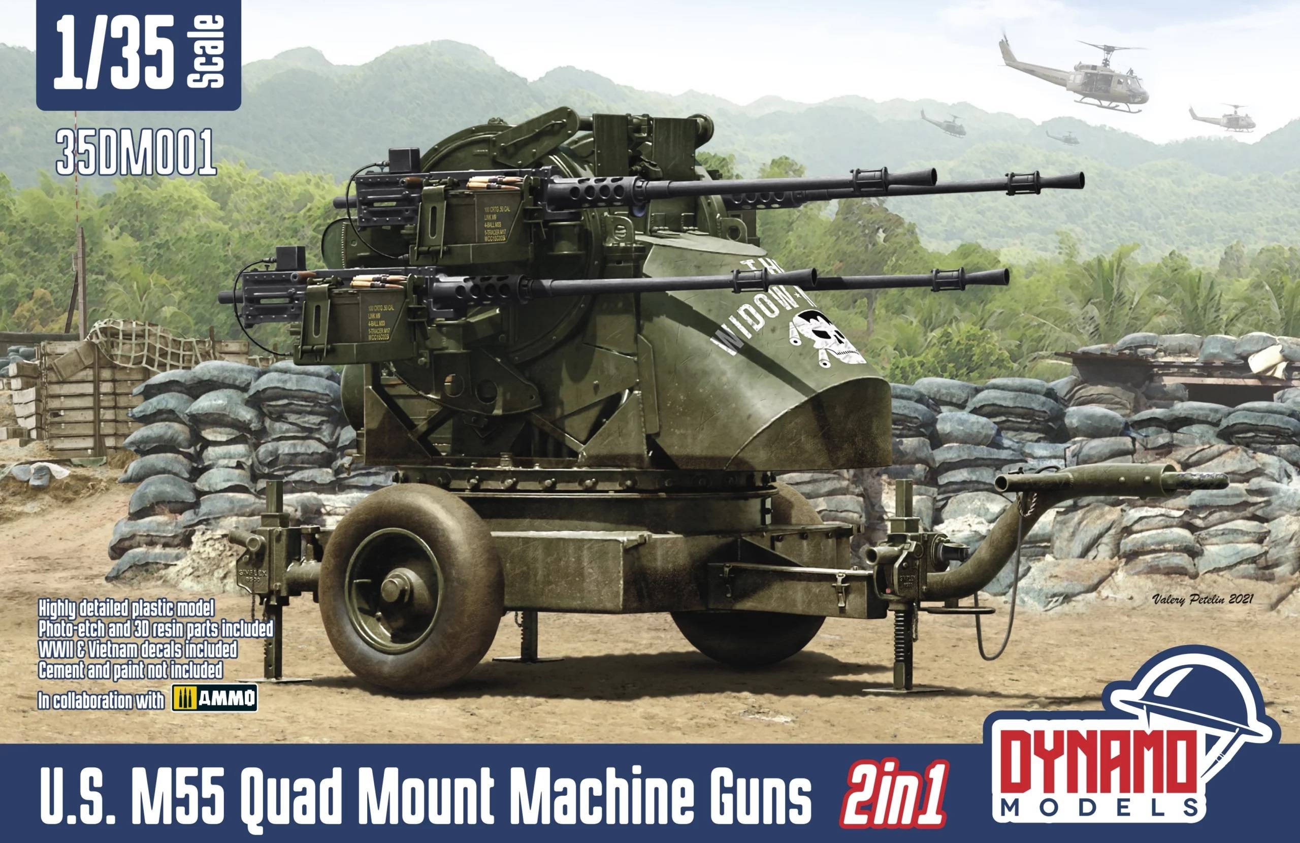 U.S. M55 Quad Mount Machine guns 2 en 1
