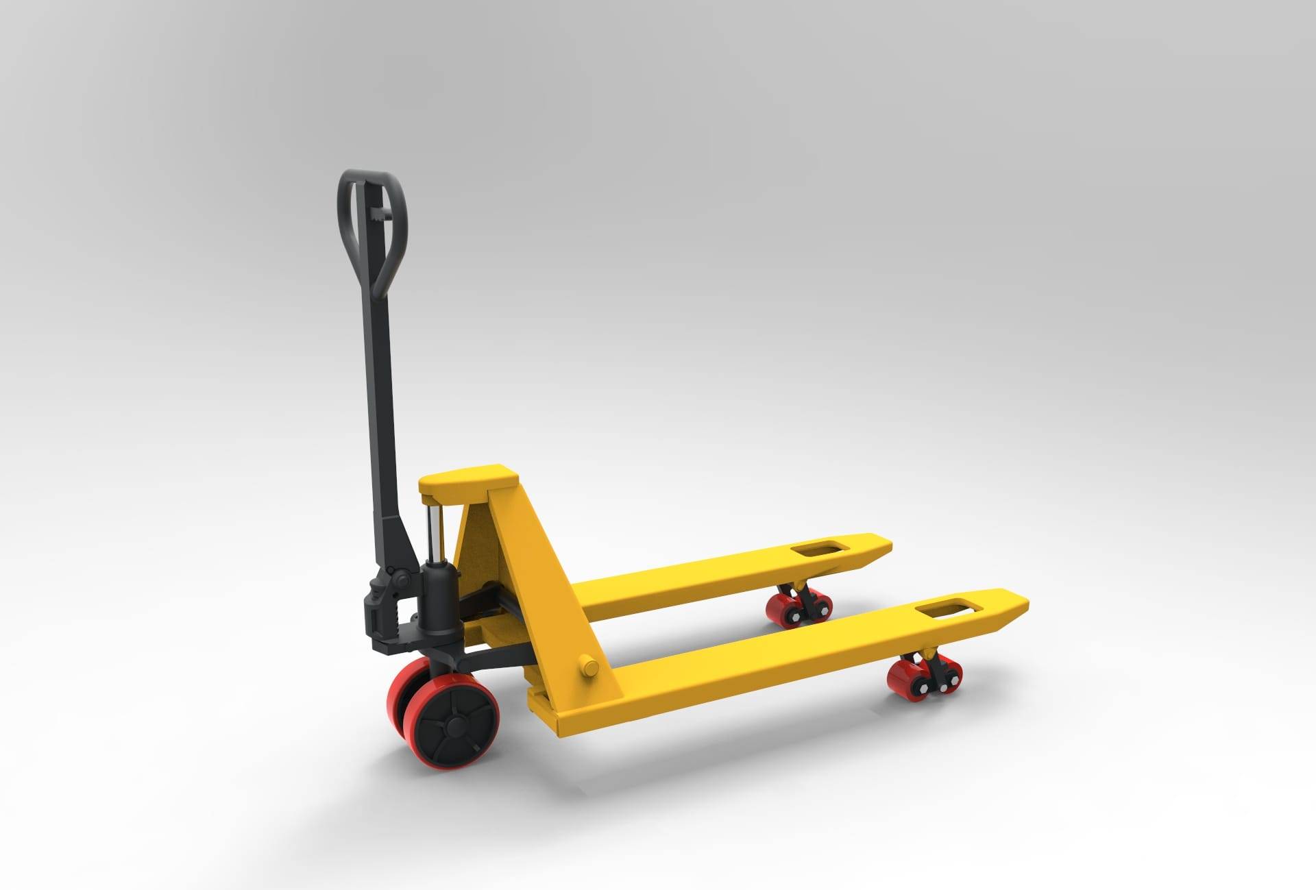 5t Pallet Truck & Wooden Pallet with 200 Litre Oil Drum and Plastic Barrel – Image 4